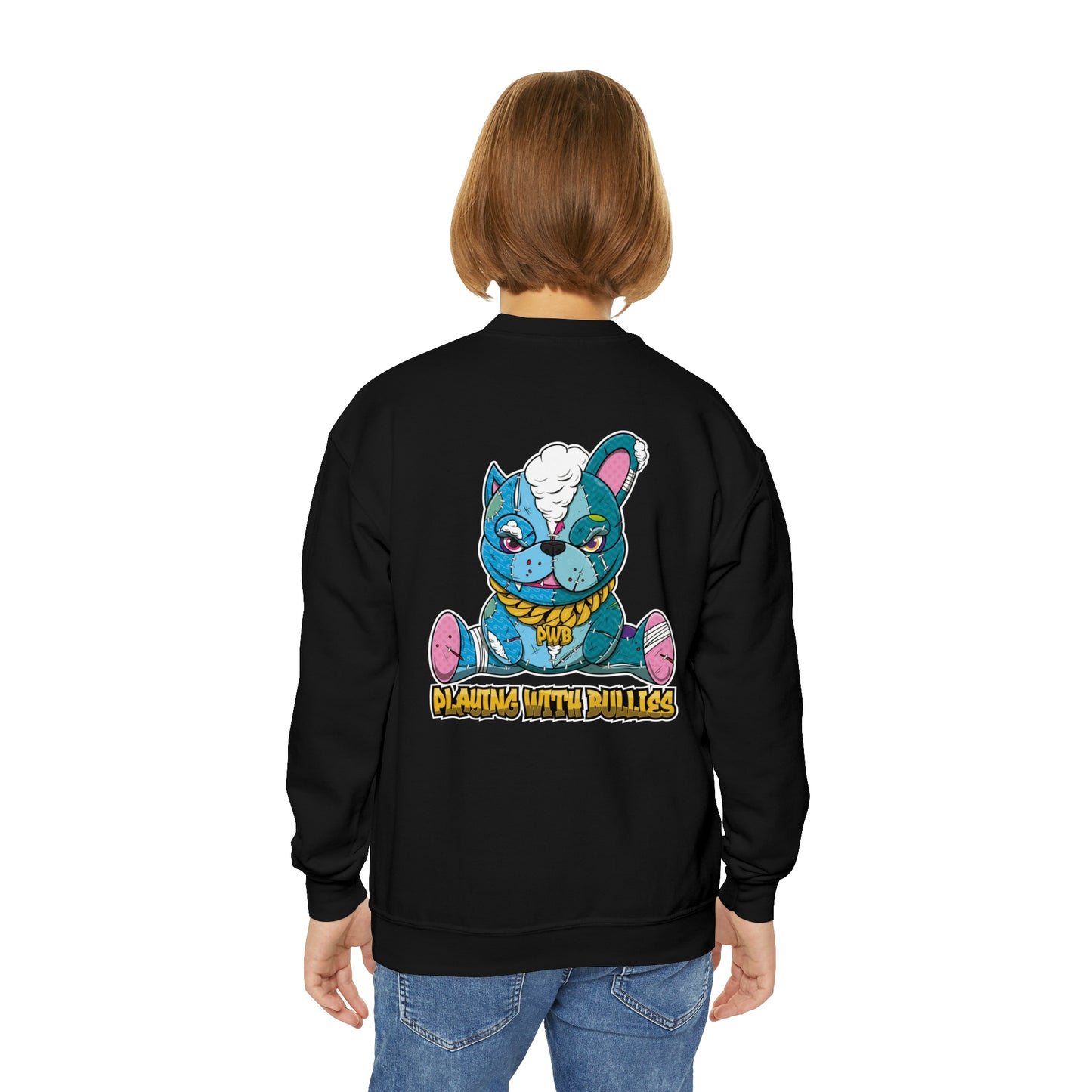 PLAYINGWITHBULLIES YOUTH/KIDS CREWNECK