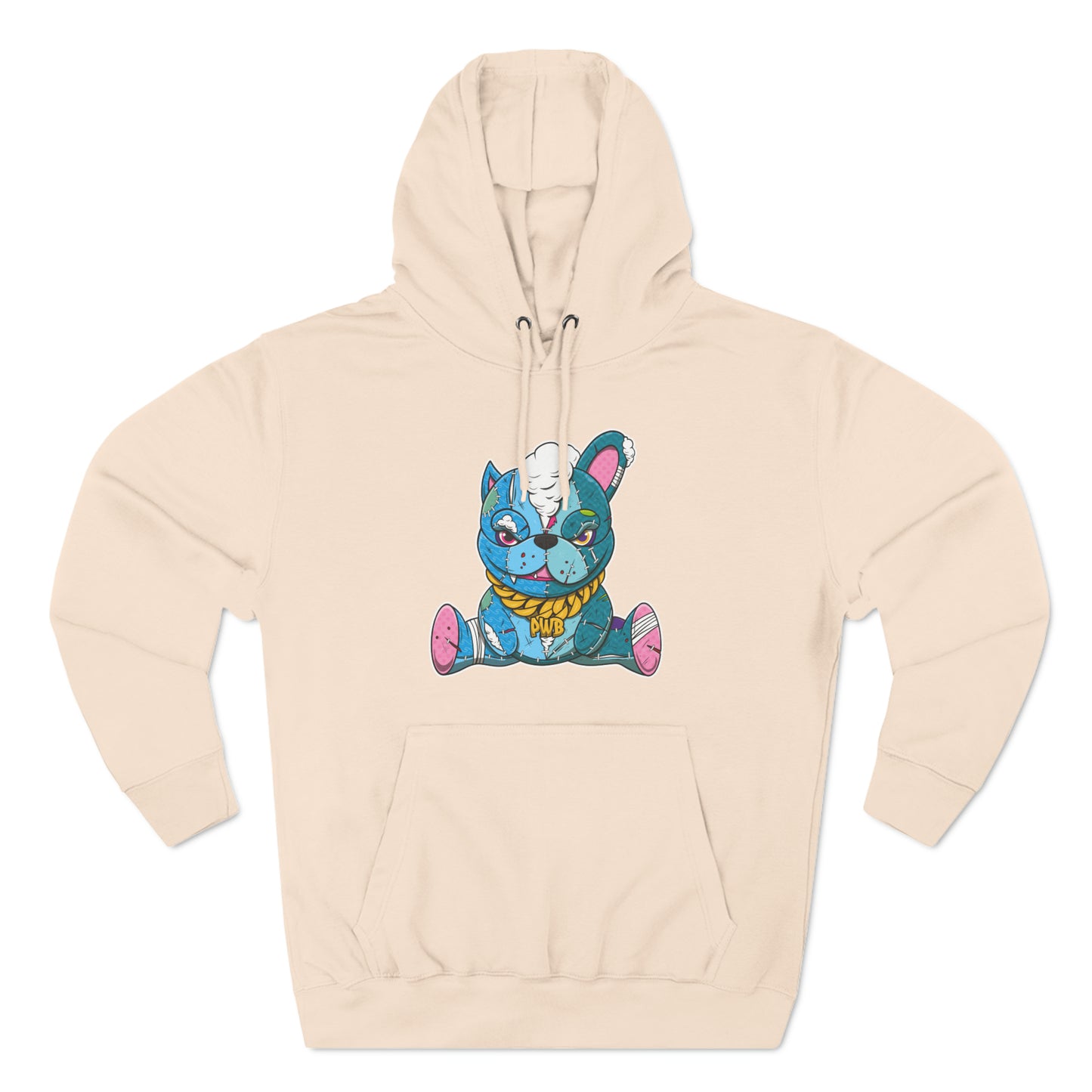 PLAYINGWITHBULLIES 3 PANEL FLEECE HOODIE