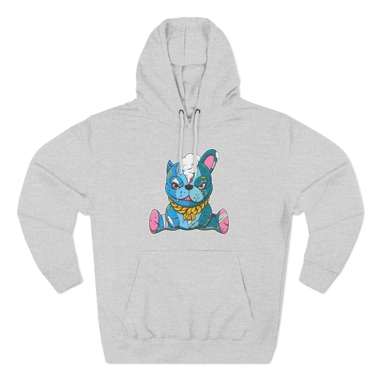 PLAYINGWITHBULLIES 3 PANEL FLEECE HOODIE