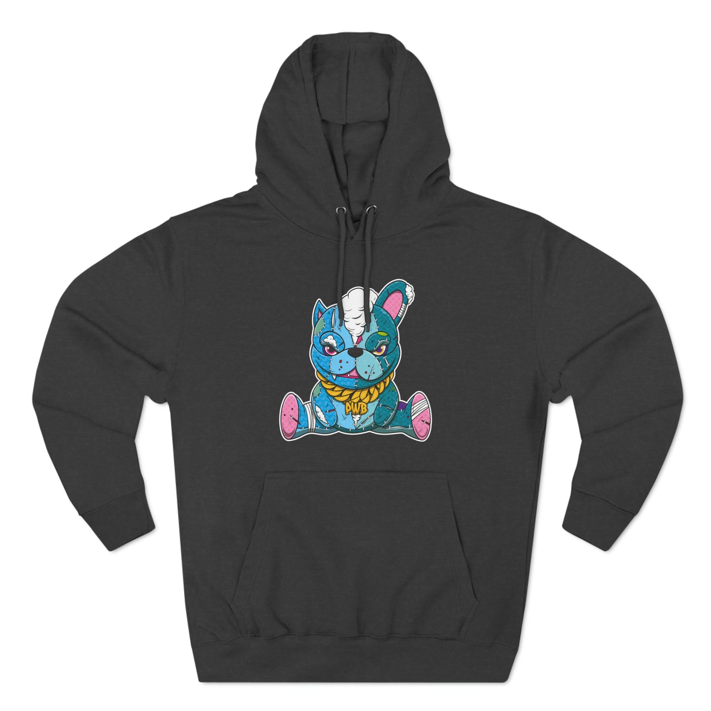 PLAYINGWITHBULLIES 3 PANEL FLEECE HOODIE