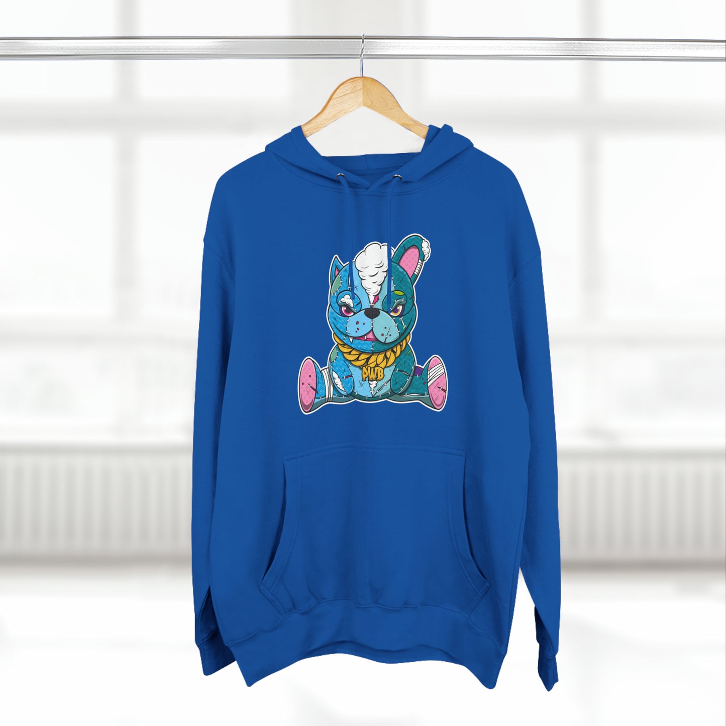 PLAYINGWITHBULLIES 3 PANEL FLEECE HOODIE