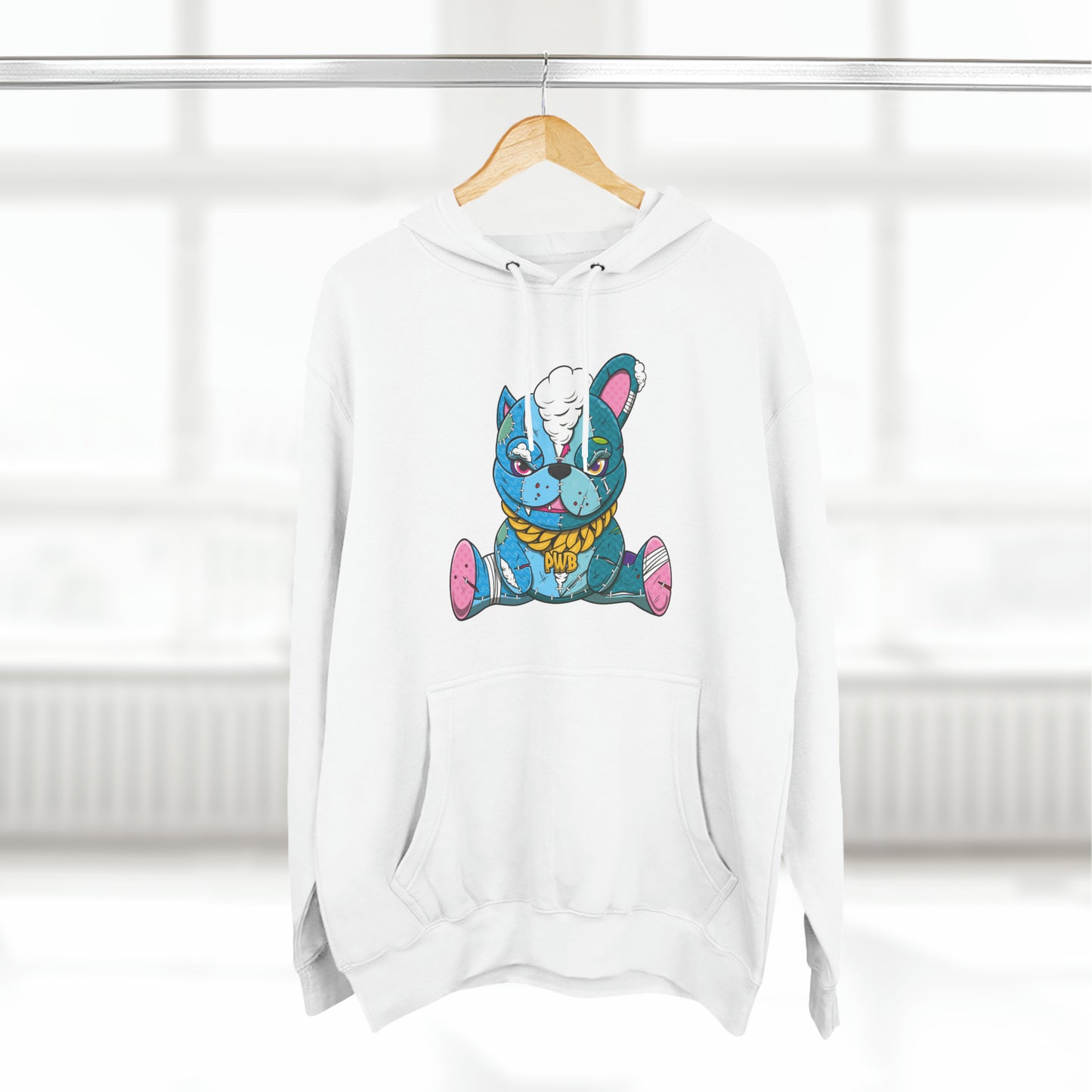 PLAYINGWITHBULLIES 3 PANEL FLEECE HOODIE