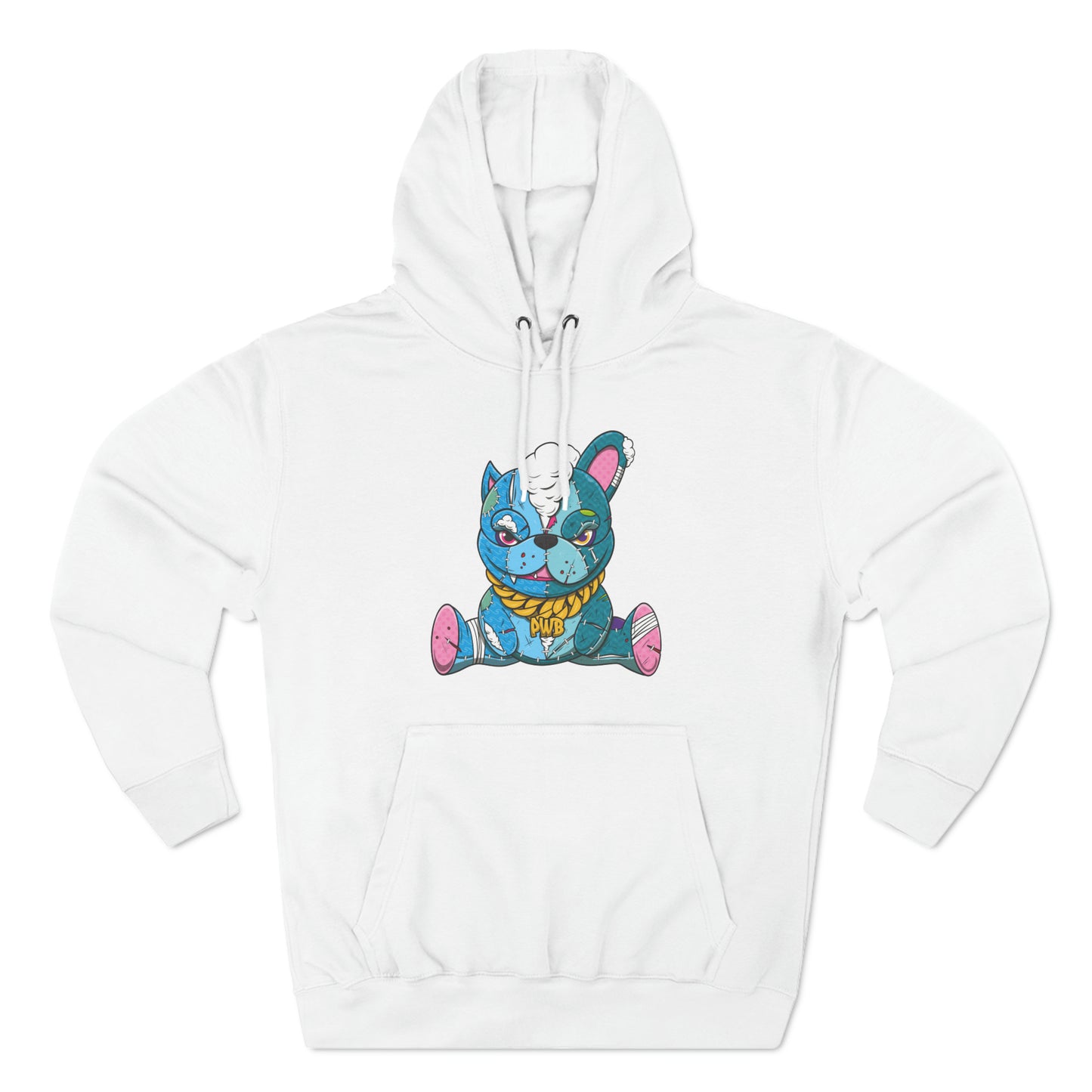 PLAYINGWITHBULLIES 3 PANEL FLEECE HOODIE