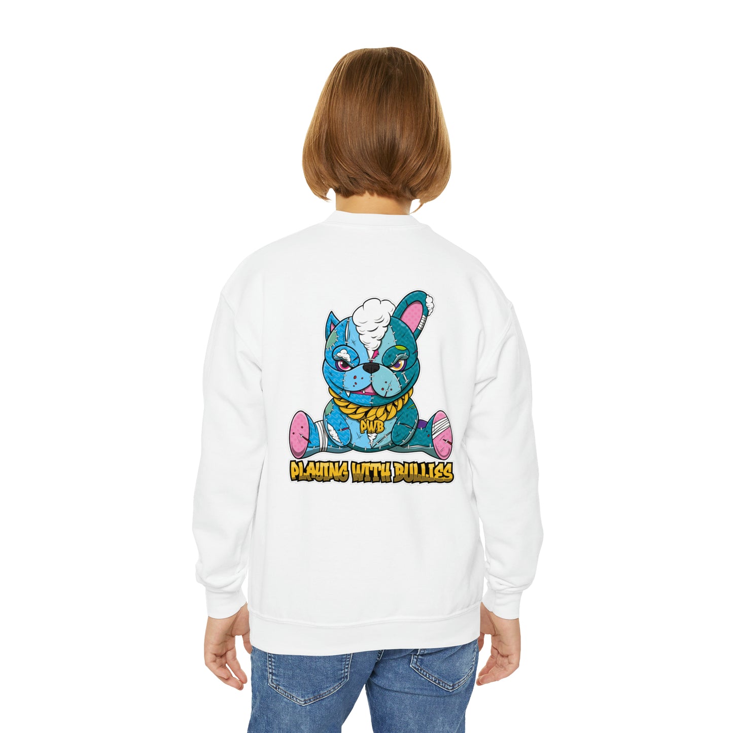 PLAYINGWITHBULLIES YOUTH/KIDS CREWNECK